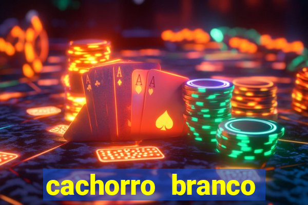 cachorro branco desenho animado